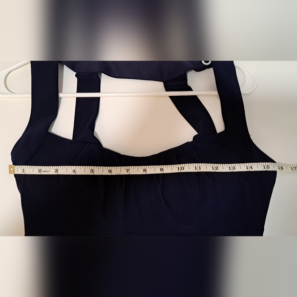 COPY - B Darlin Navy Blue Heartneck Bodycon Mini Cocktail Dress Size 12 - Picture 5 of 6